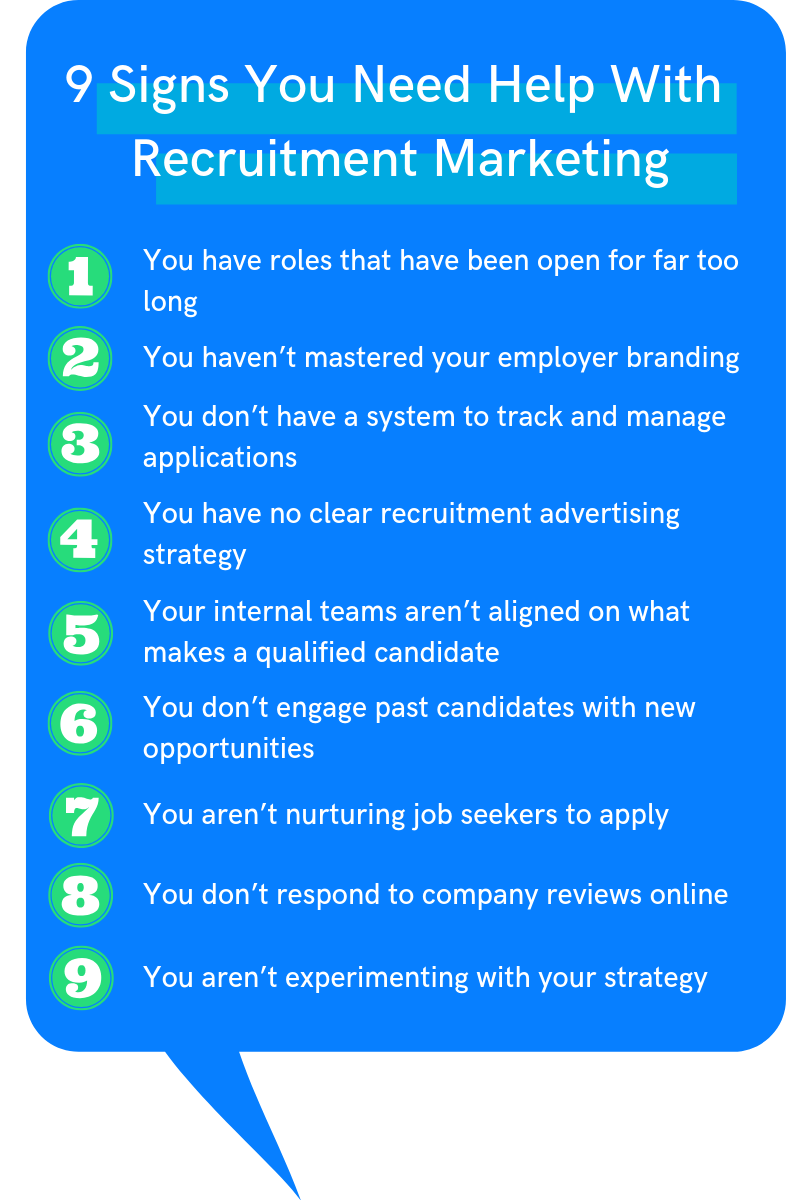 9 Signs You Need Help With Recruitment Marketing