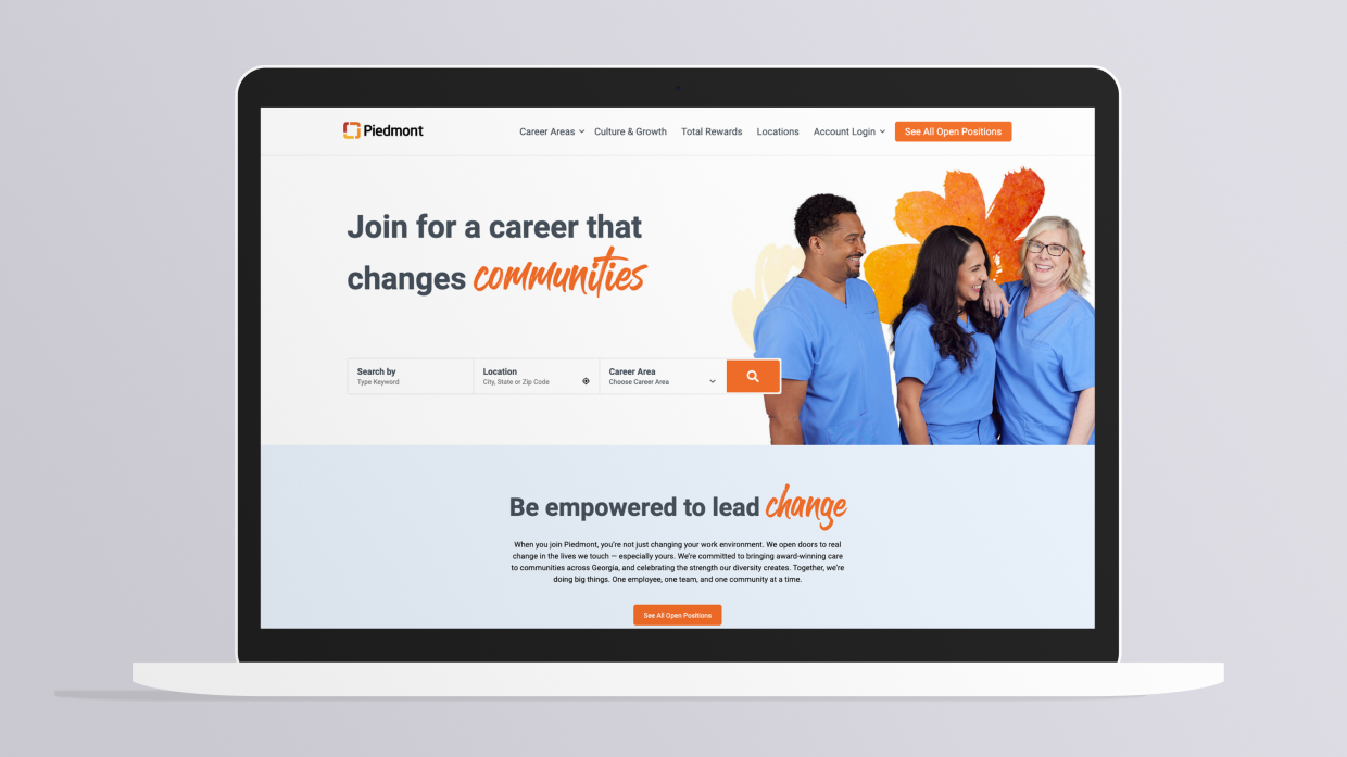 Appcast Brand and Creative helps Piedmont Healthcare with their recruitment marketing